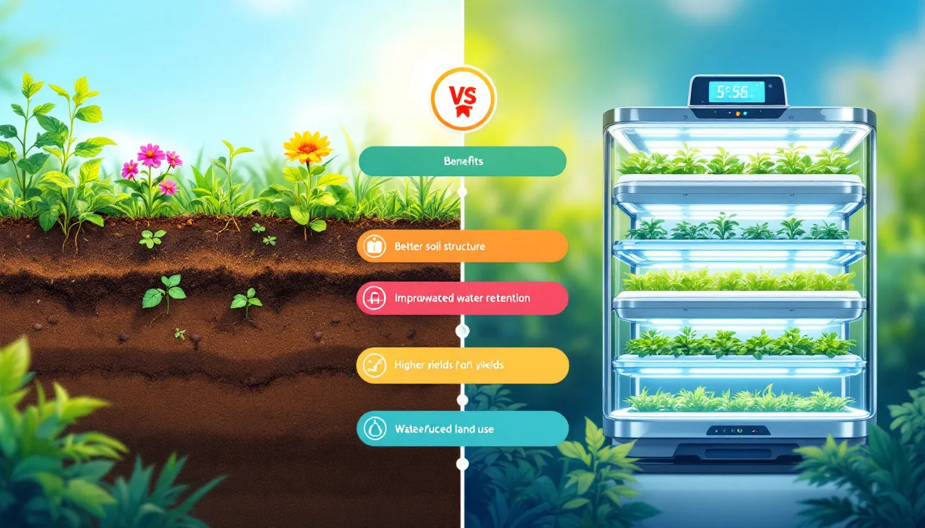 Exploring the benefits of soil gardening compared to hydroponics.