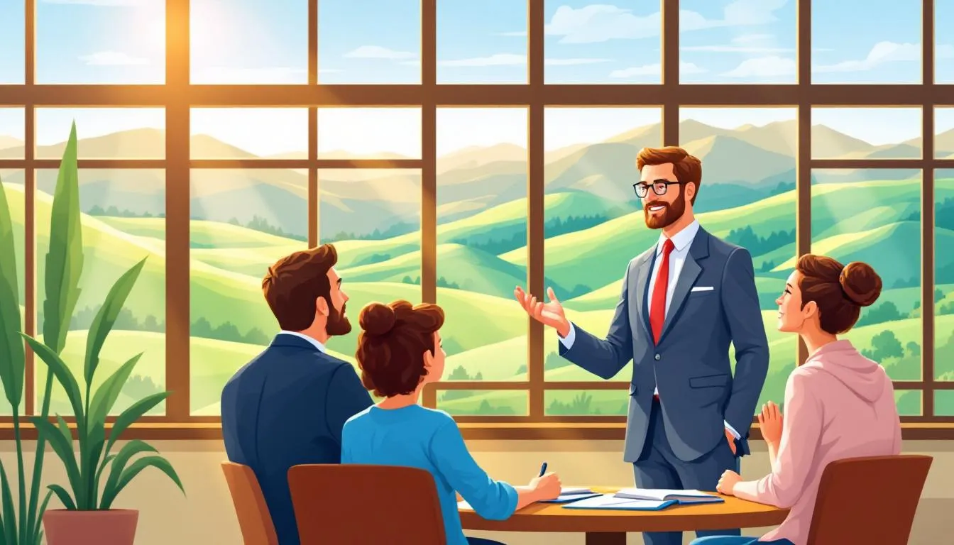 A probate administration process being explained by an attorney to a family.