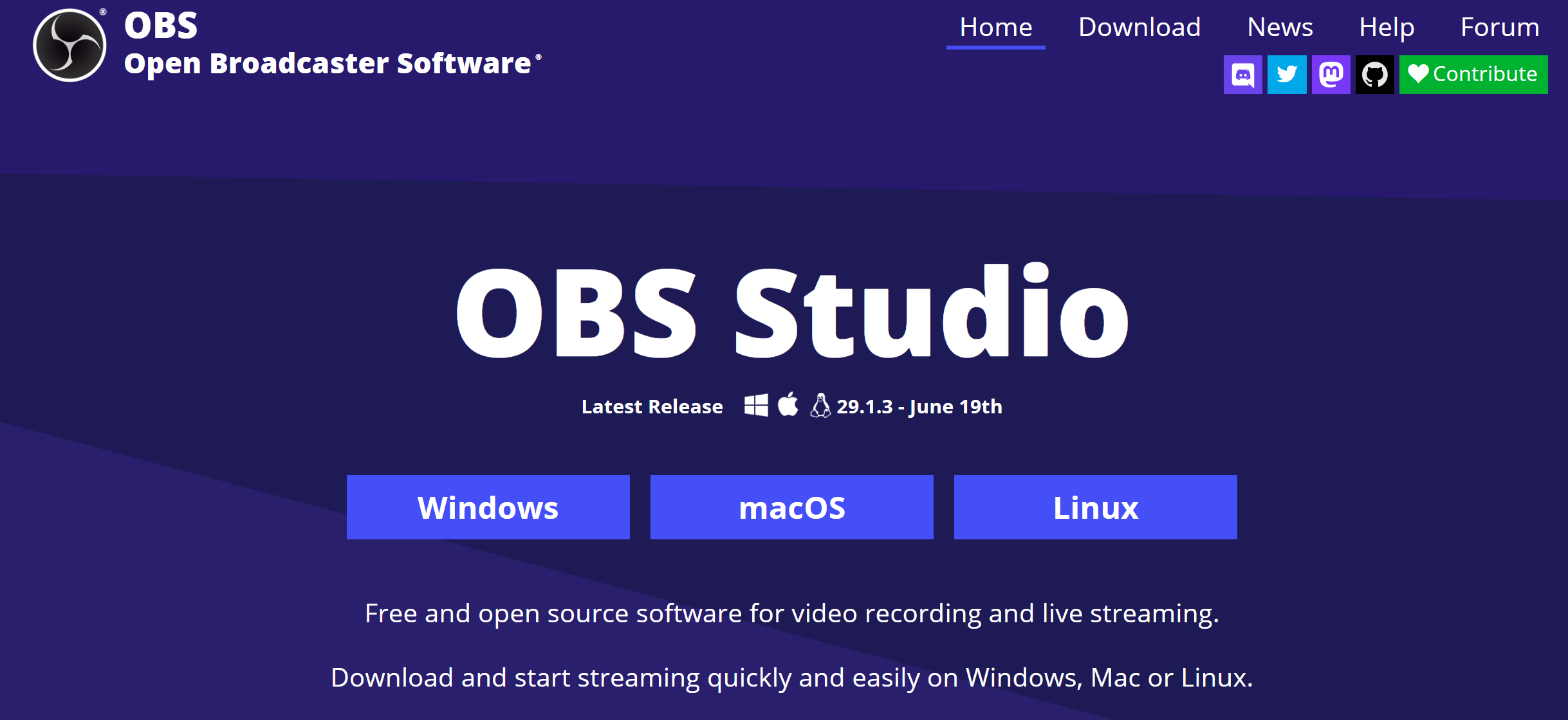OBS Studio screen capture software