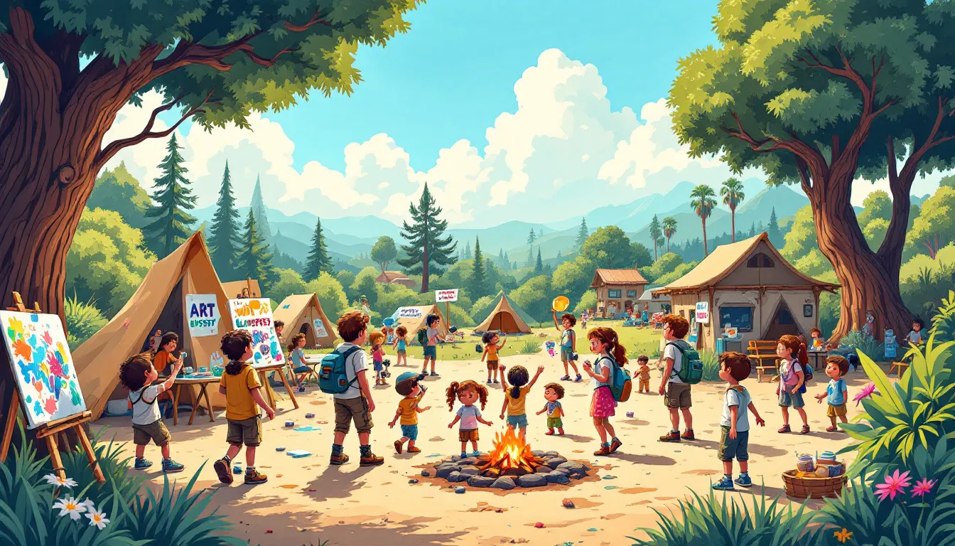 Different types of summer camps available for kids.