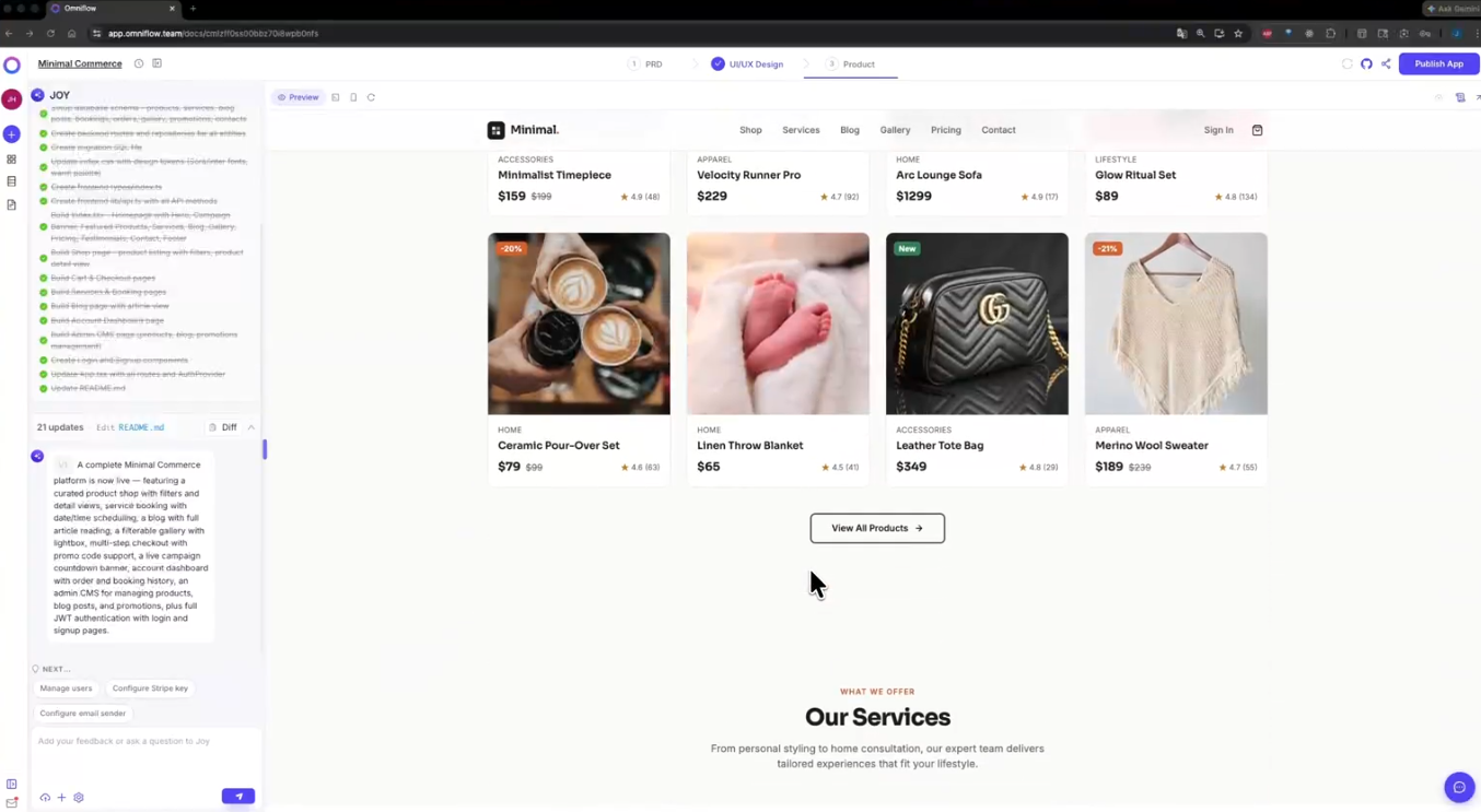 Image showing Omniflow business systems user interface