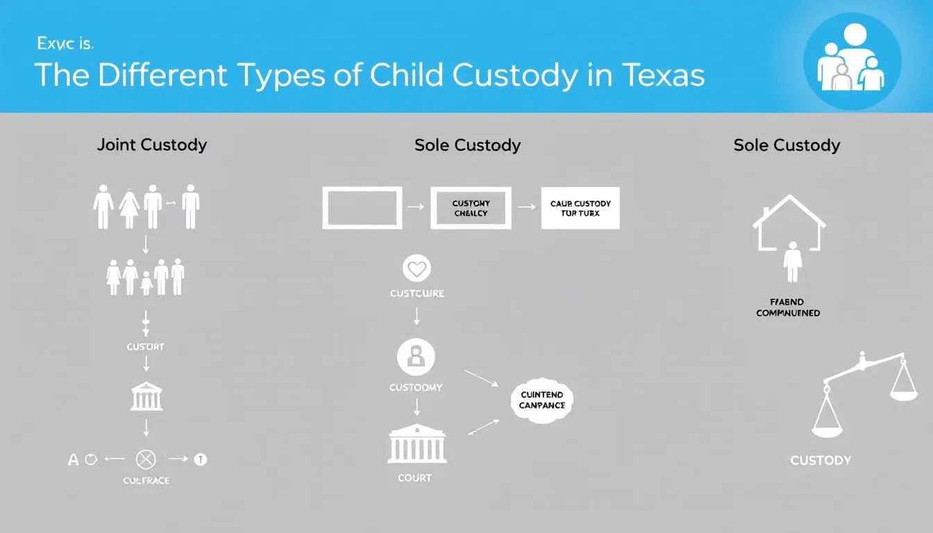 An overview of different custody types in Texas, including joint and sole custody.