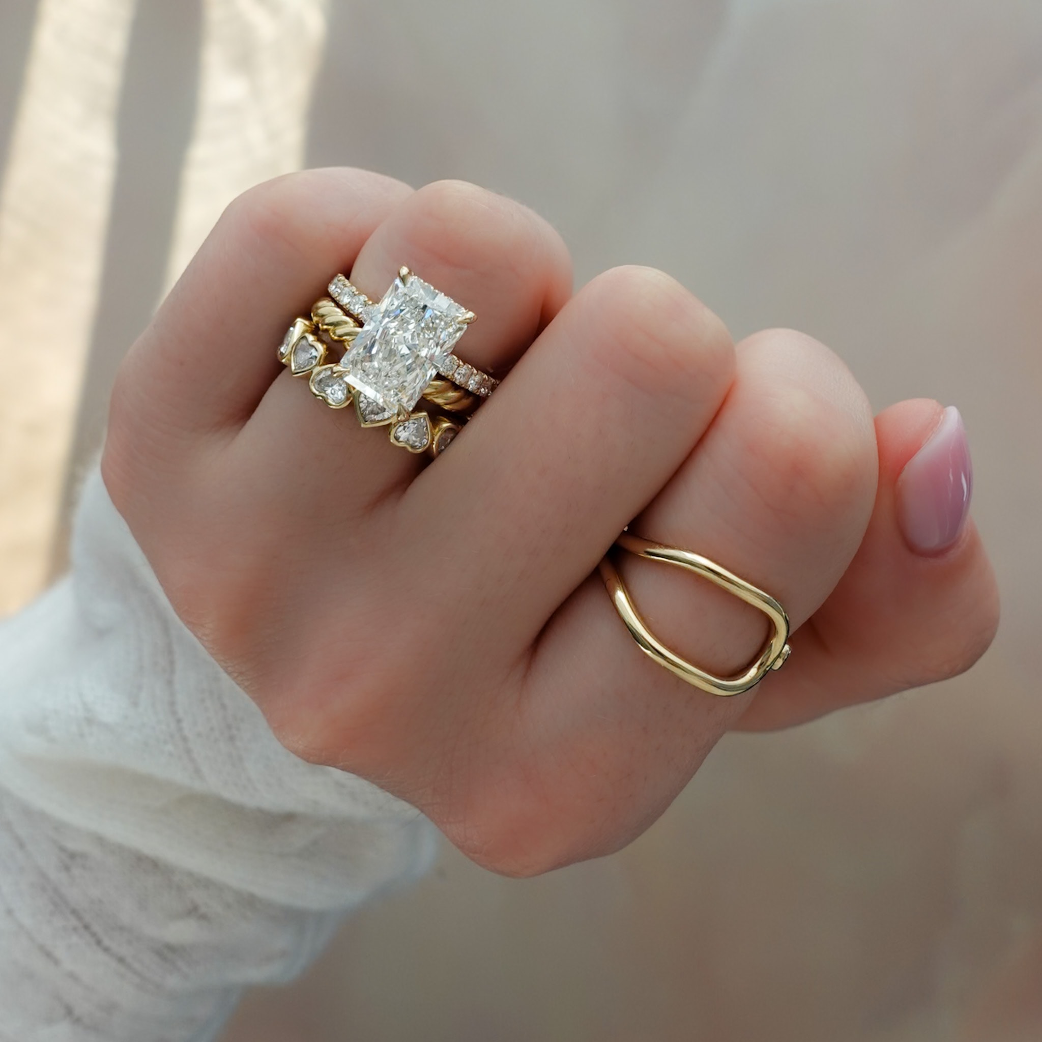 Radiant Pavé Engagement Ring