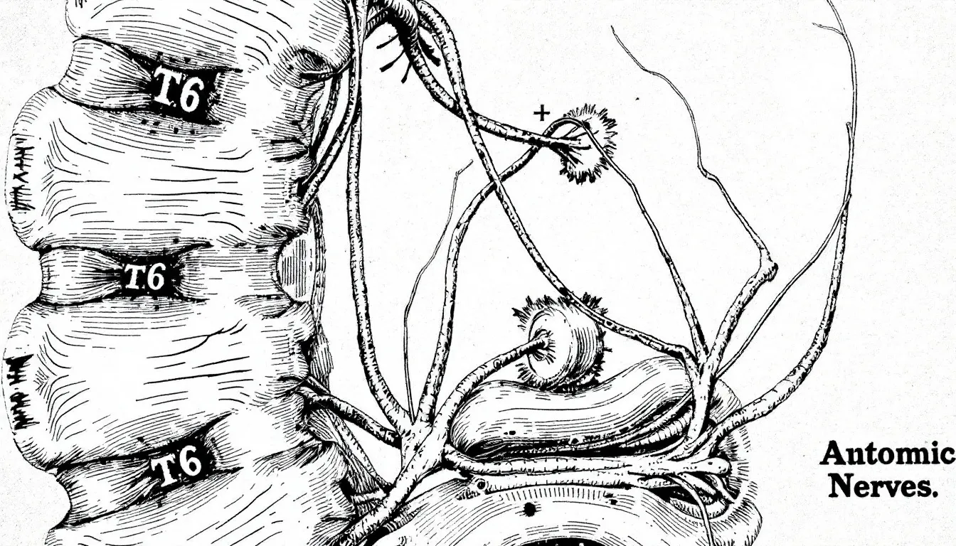 Illustration showing the functionality of spinal nerves.