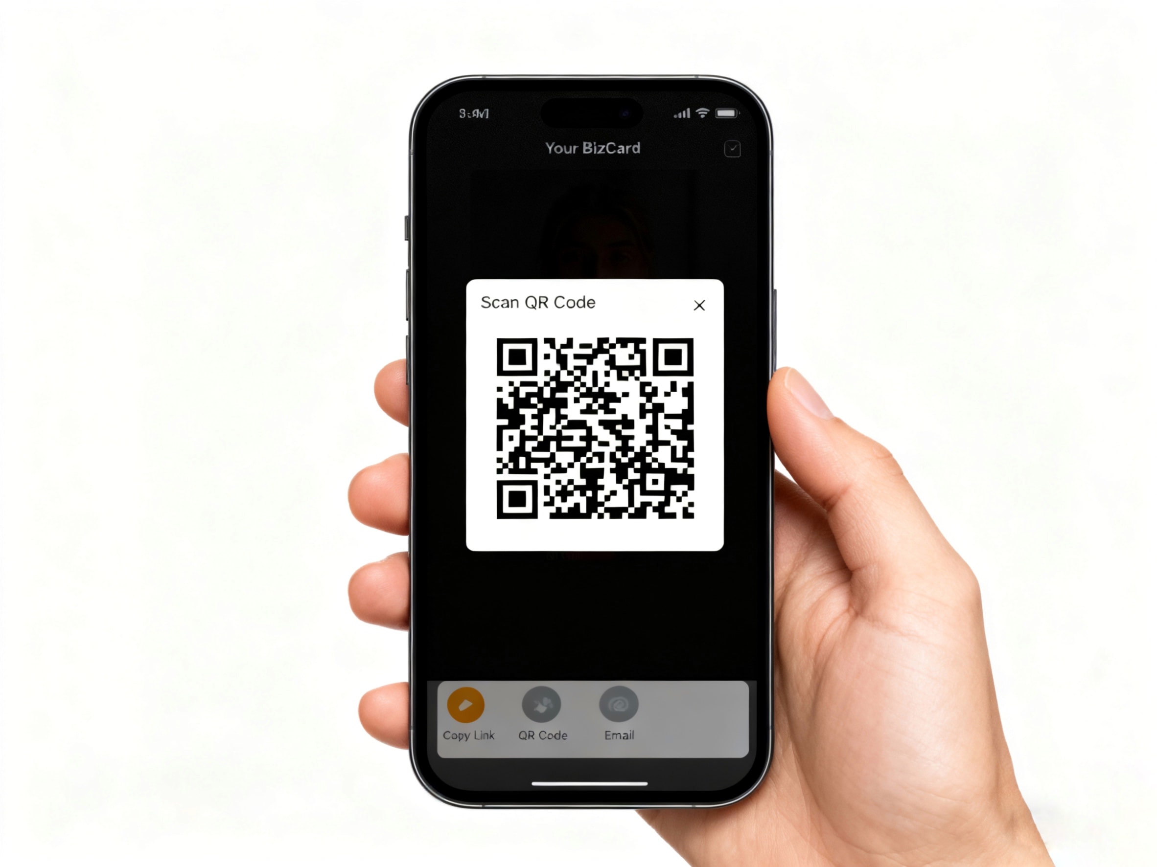 QR code business cards are one of the common alternatives.