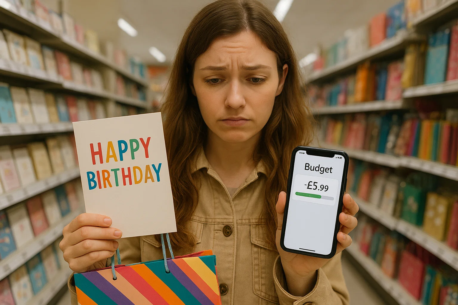 Person checking if they can afford a birthday gift under IVA rules.