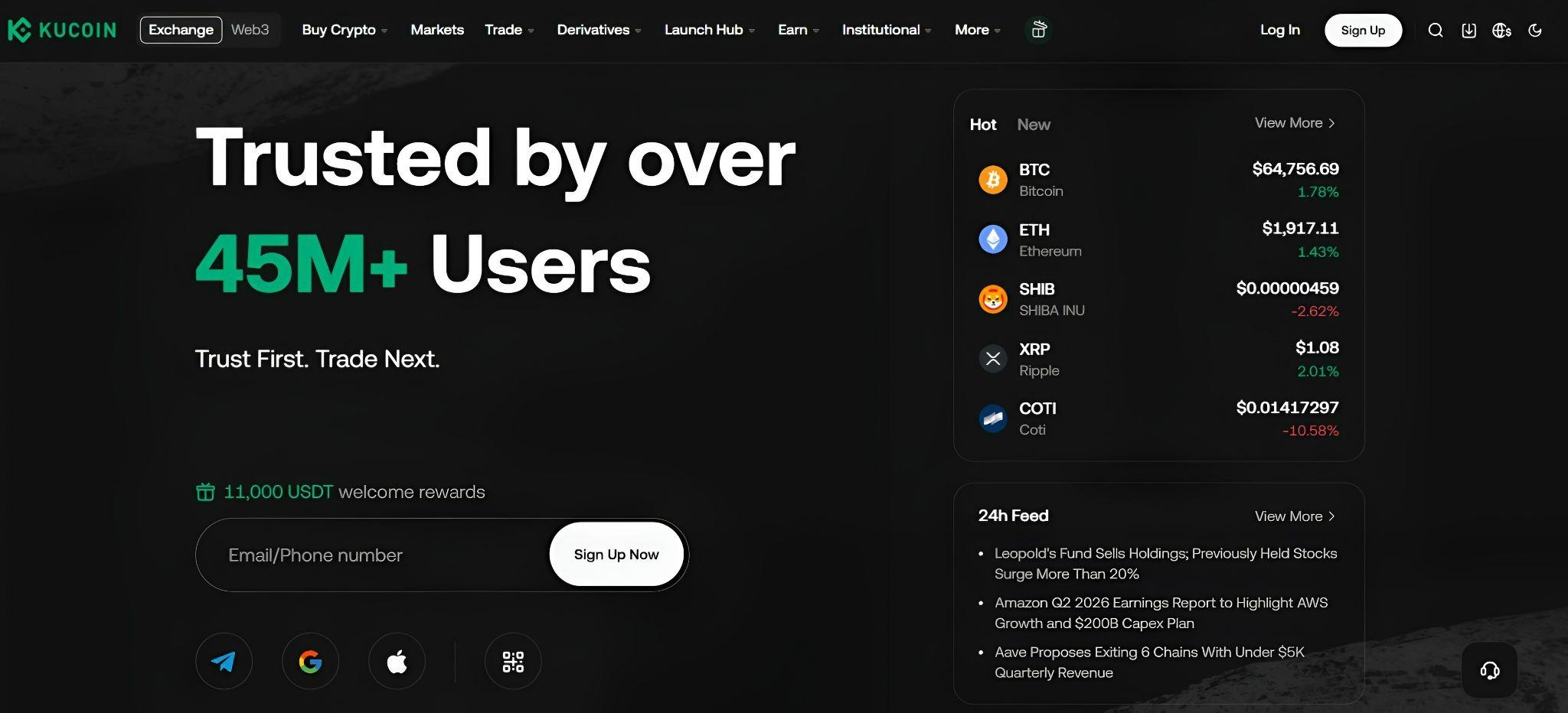 KuCoin: Best For Wide Altcoin Selection