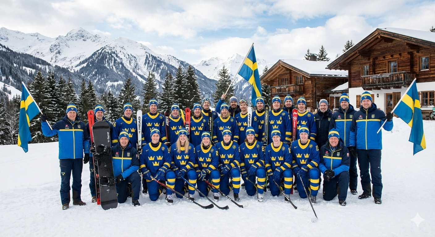 Svenska truppen i vinter os 2026 milano cortina
