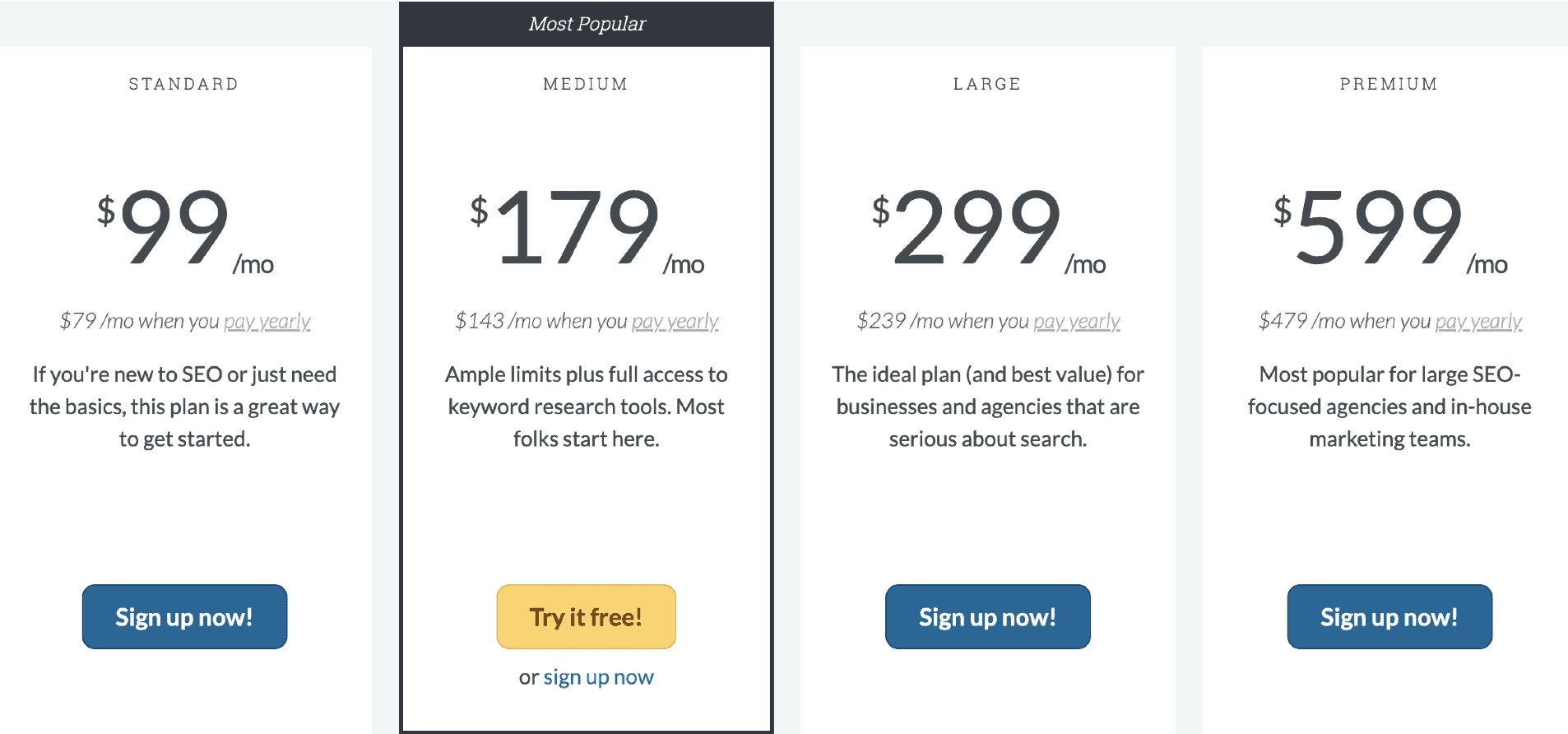moz link explorer - pricing
