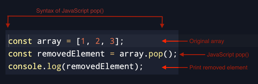 pop() in JavaScript