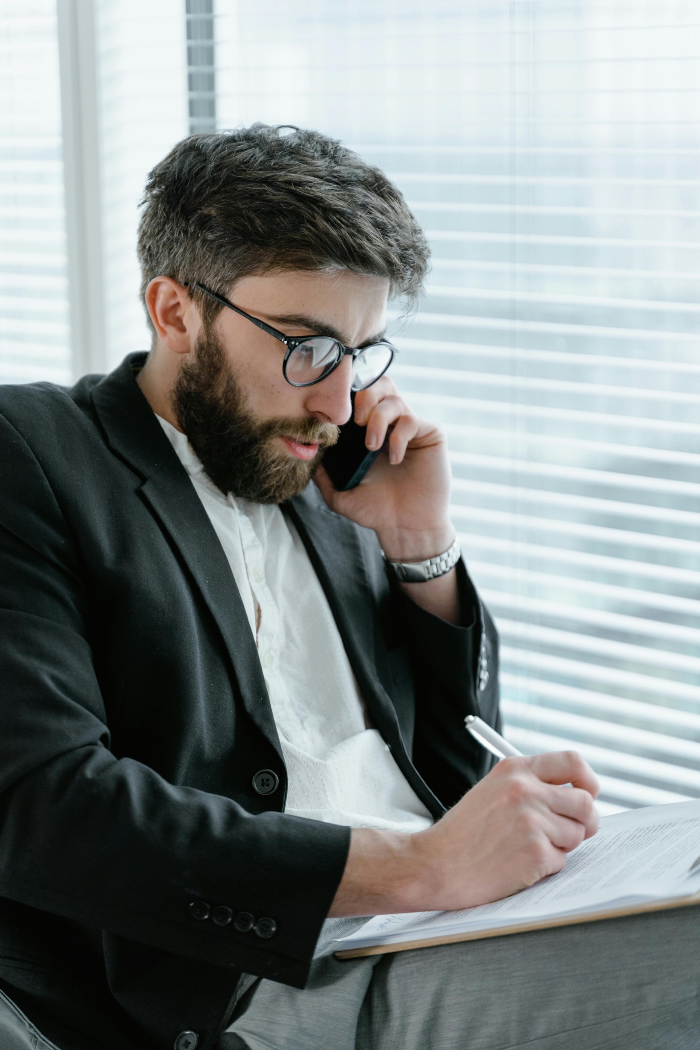 Real estate investor calls local tax office to secure leads for his investment business.