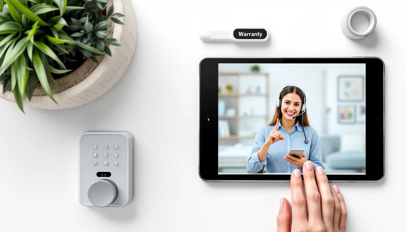 Customer support and assistance for warranty claims on electronic locks.