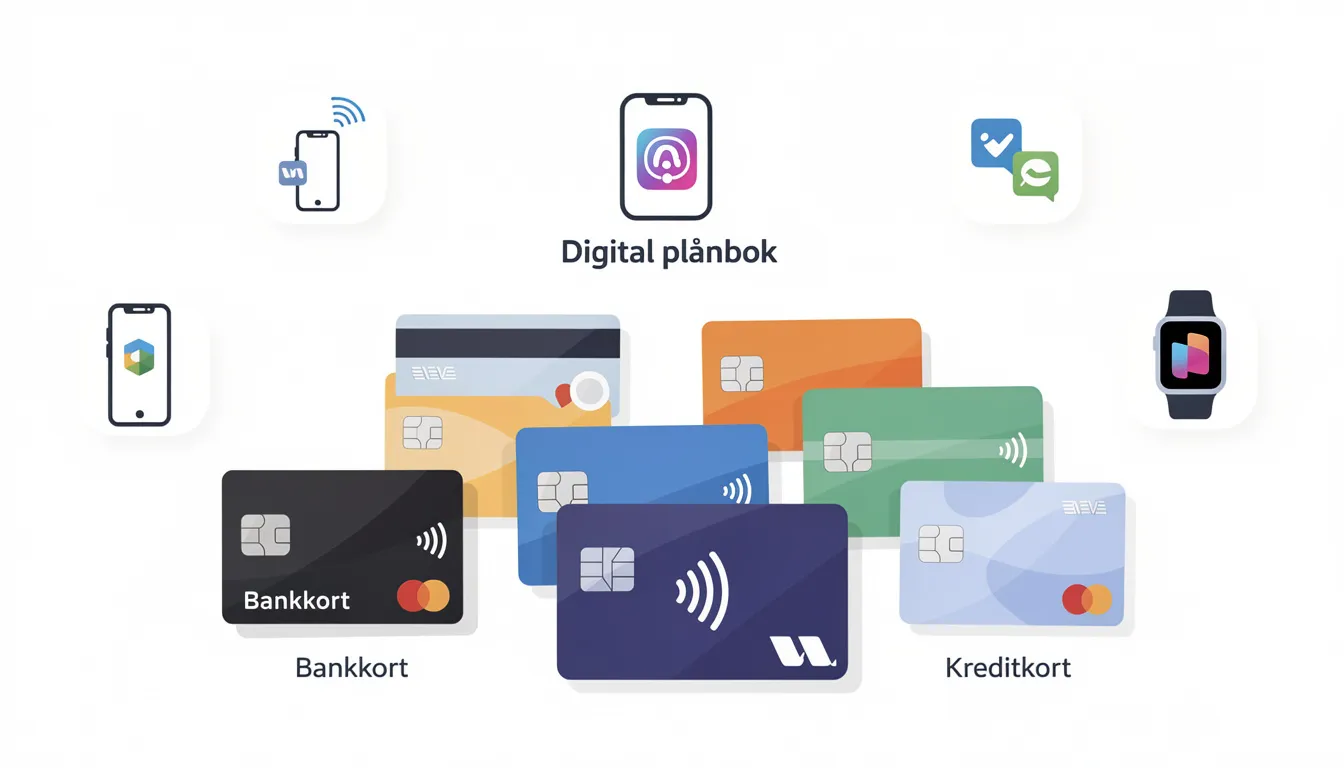 Bildtext: En samling av olika betalningskort och symboler för digitala plånböcker, inklusive neteller, som används för insättningar och uttag på online casinon. Dessa betalningsmetoder erbjuder spelare ett enkelt och säkert sätt att hantera sina pengar när de vill spela på svenska casinon.