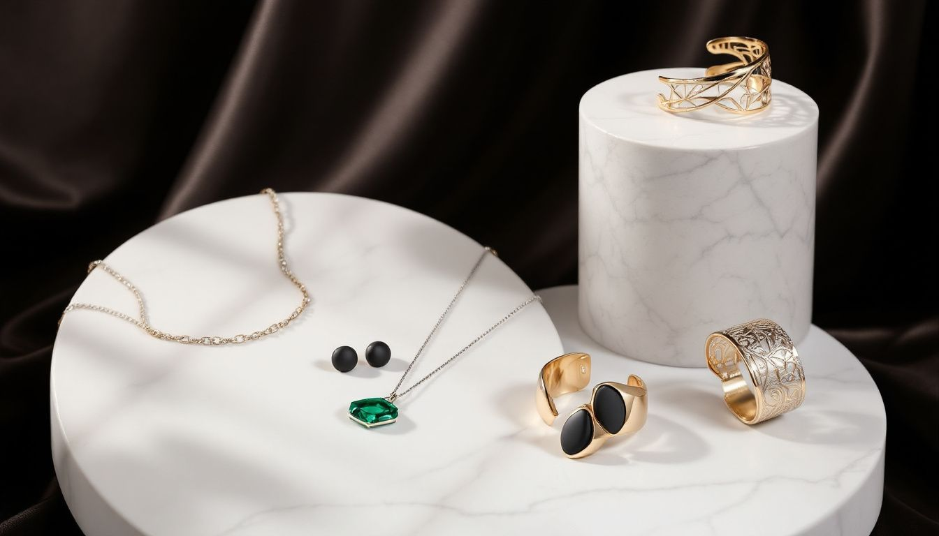 Modern jewelry styles featuring minimalist designs.