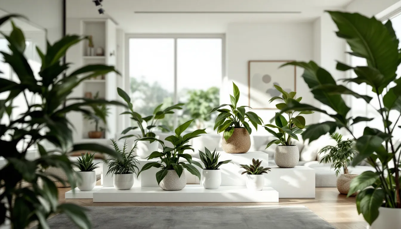 Indoor plants adding freshness and a touch of nature to home decor.