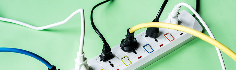 Plugs in the socket to draw power for appliance