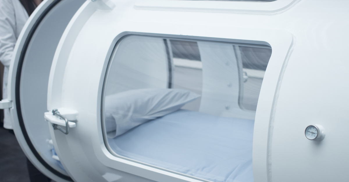Image of a hyperbaric oxygen chamber from the experts at Airpuria.
