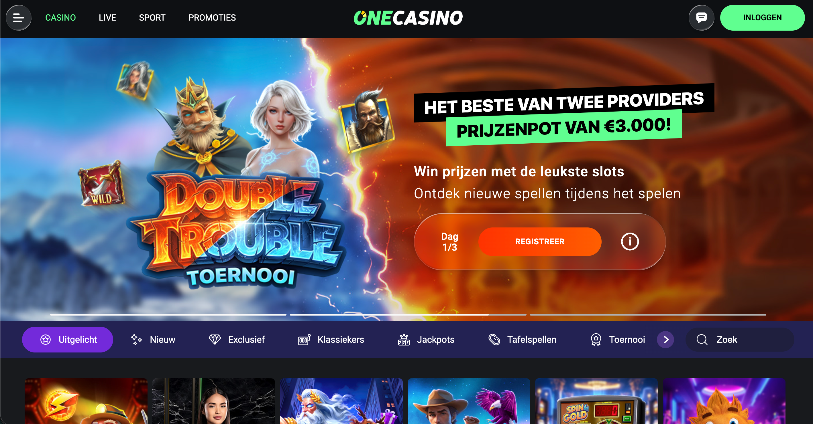 One Casino online casino Nederland met Nederlandse vergunning en legale goksite voor online slots, toernooien en veilige online casino spellen