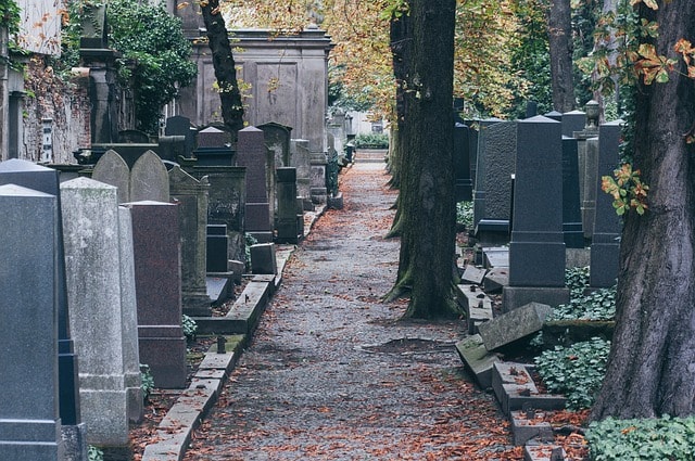 graveyard, tombstones, cemetery, path, graves, burial ground