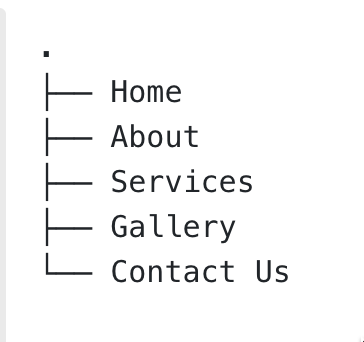 website with no nesting