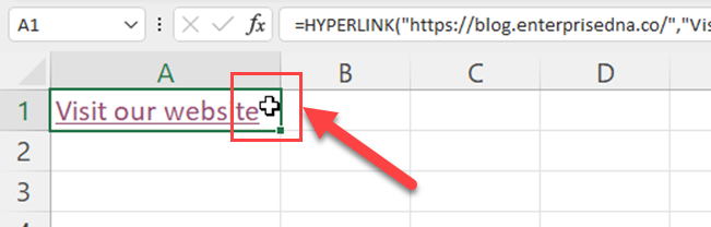 How to select a Hyperlink cell?