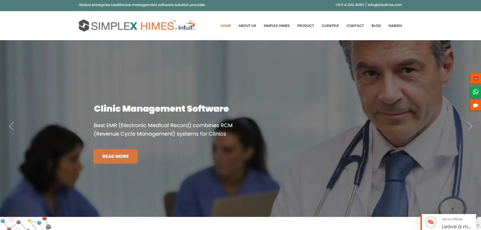 Homepage of Simplex Himes website
