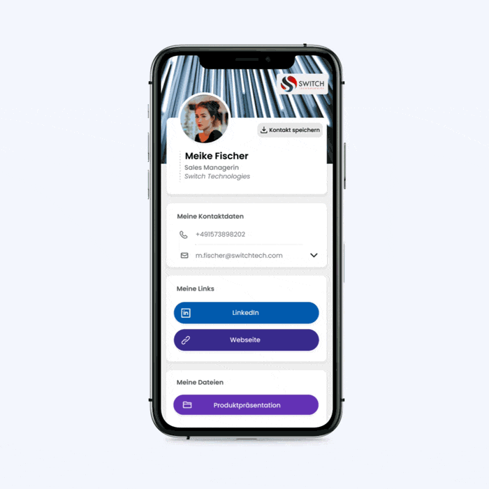 Das digitale Visitenkarten Profil