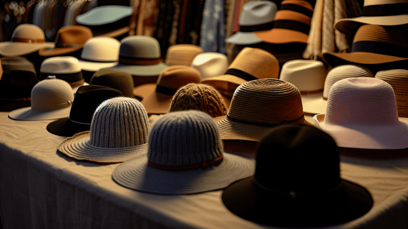 Variety of hats in different sizes