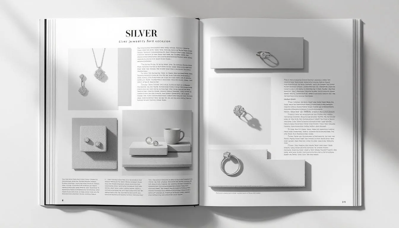 Various silver jewellery pieces suitable for different occasions.