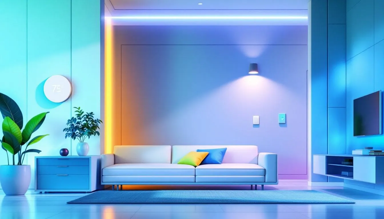 A visual representation of Z-Wave technology in a smart home setup.