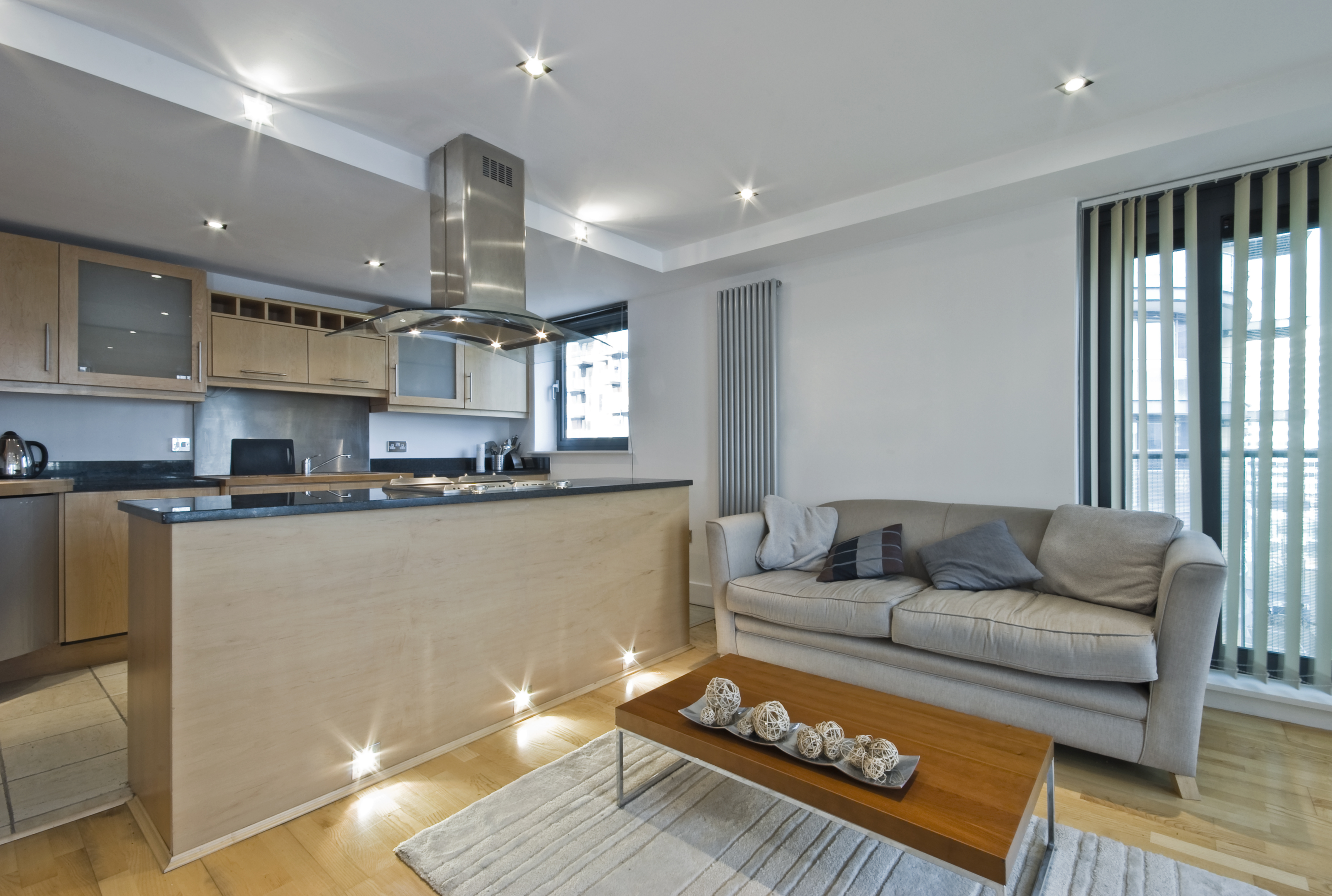 Stylish open plan kitchen design