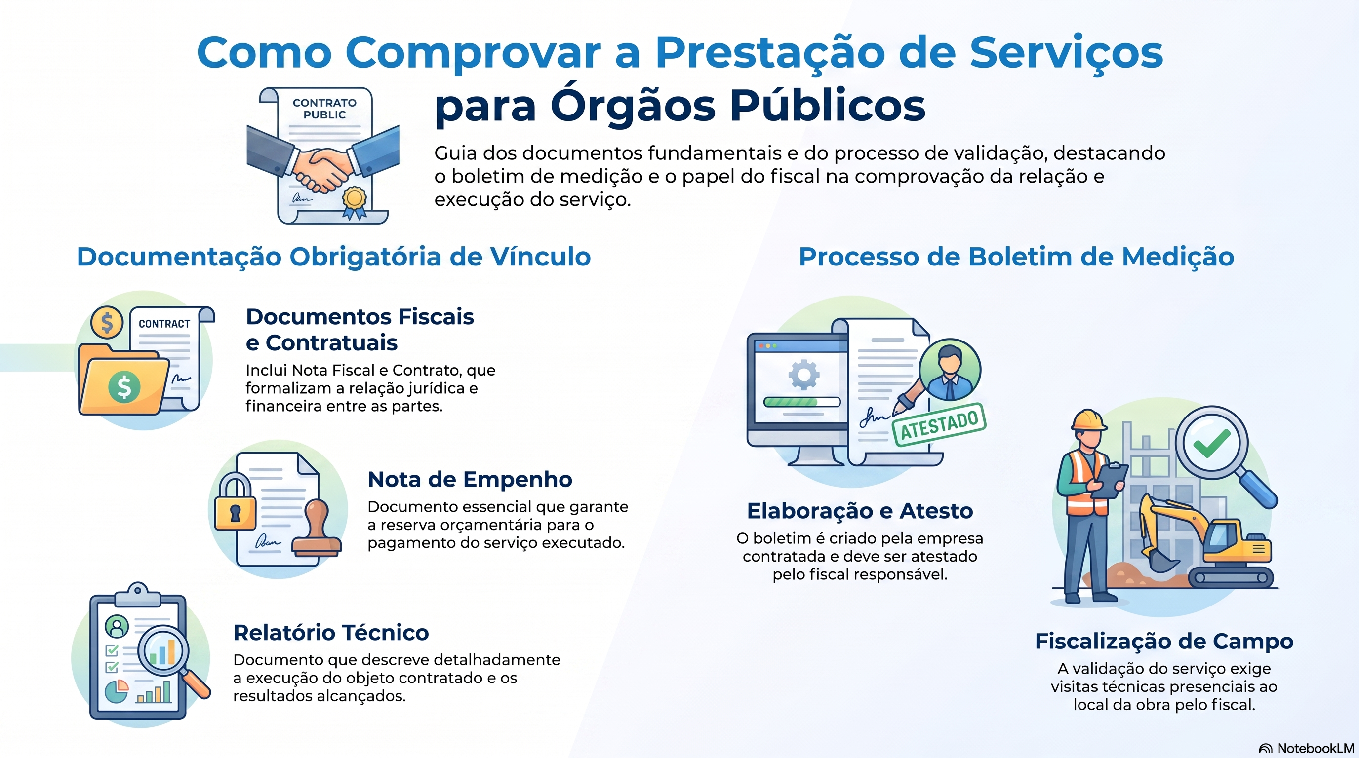 Quais documentos comprovam que prestei um servi&ccedil;o a um &oacute;rg&atilde;o p&uacute;blico?