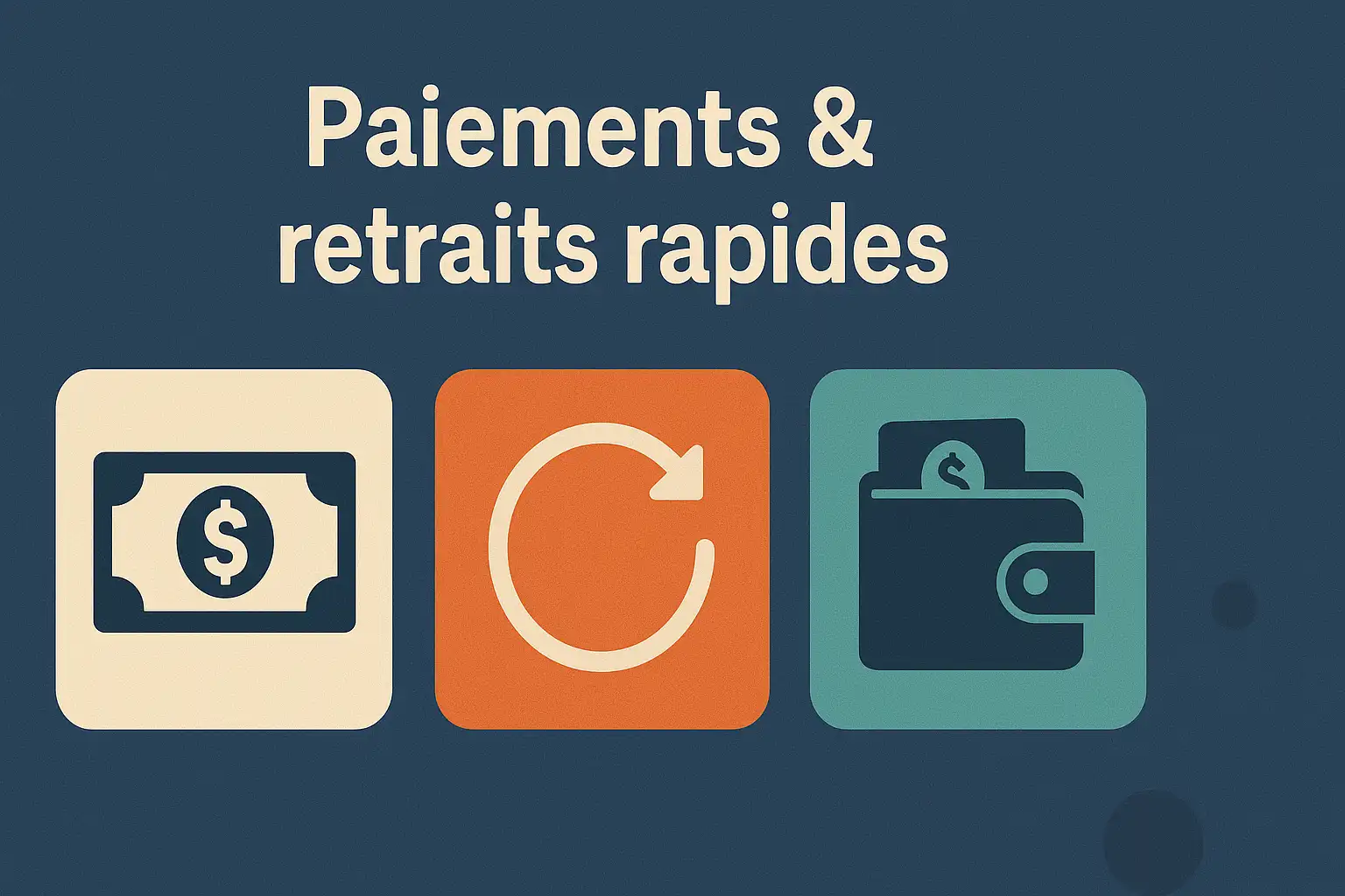 Paiements & retraits rapides au casino en ligne