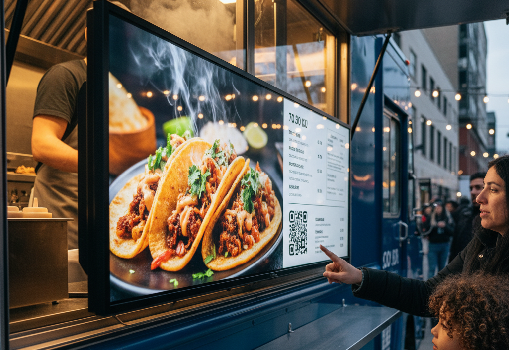 10 Best Digital Menu Boards For Food Trucks (Ultimate Guide) 7 split screen digital menu layouts