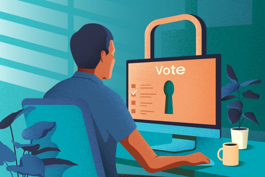 E-voting berbasis blockchain bersifat tetap