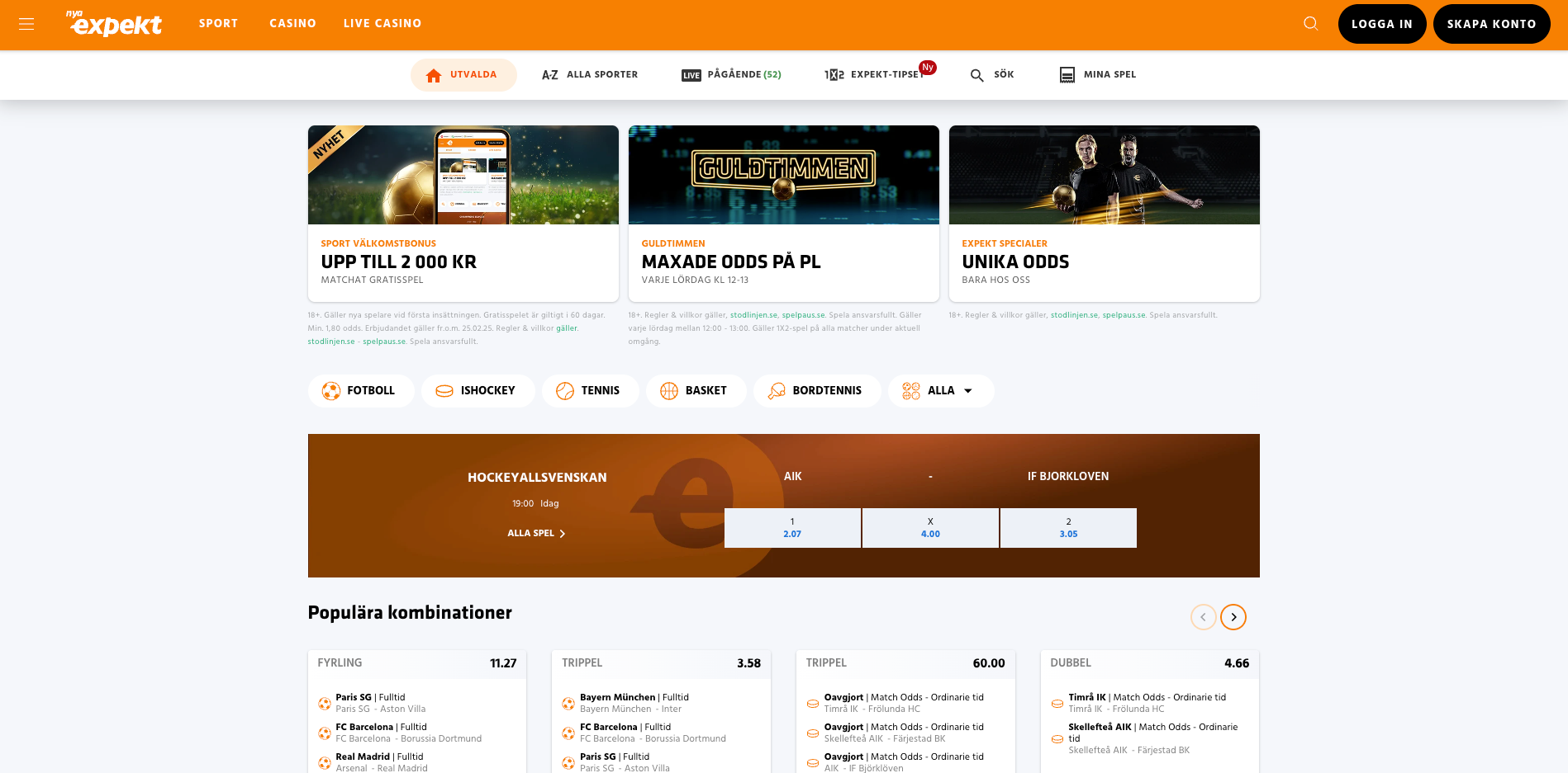 Expekt sportsbook