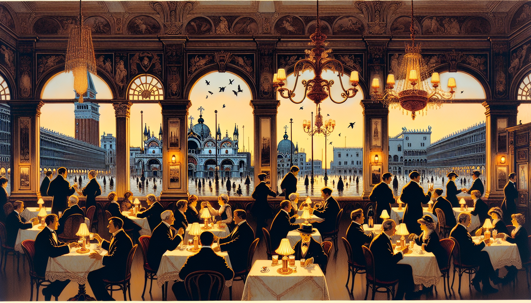 Elegant Evening at Caffè Florian