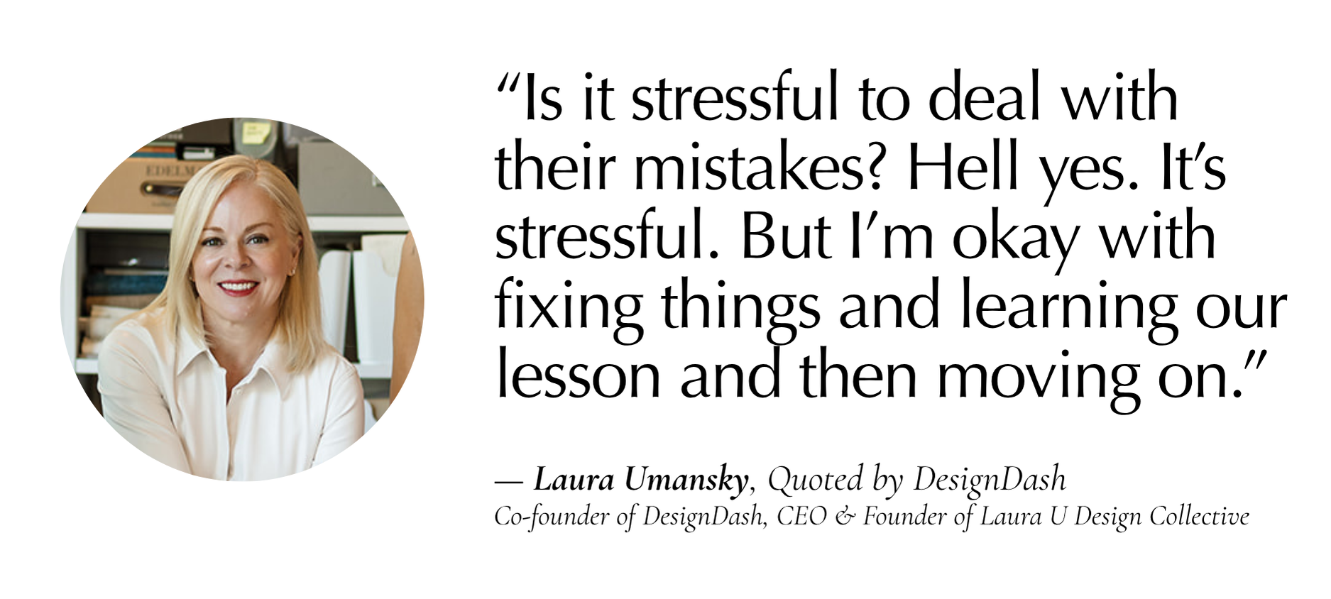 Laura quote and head bubble