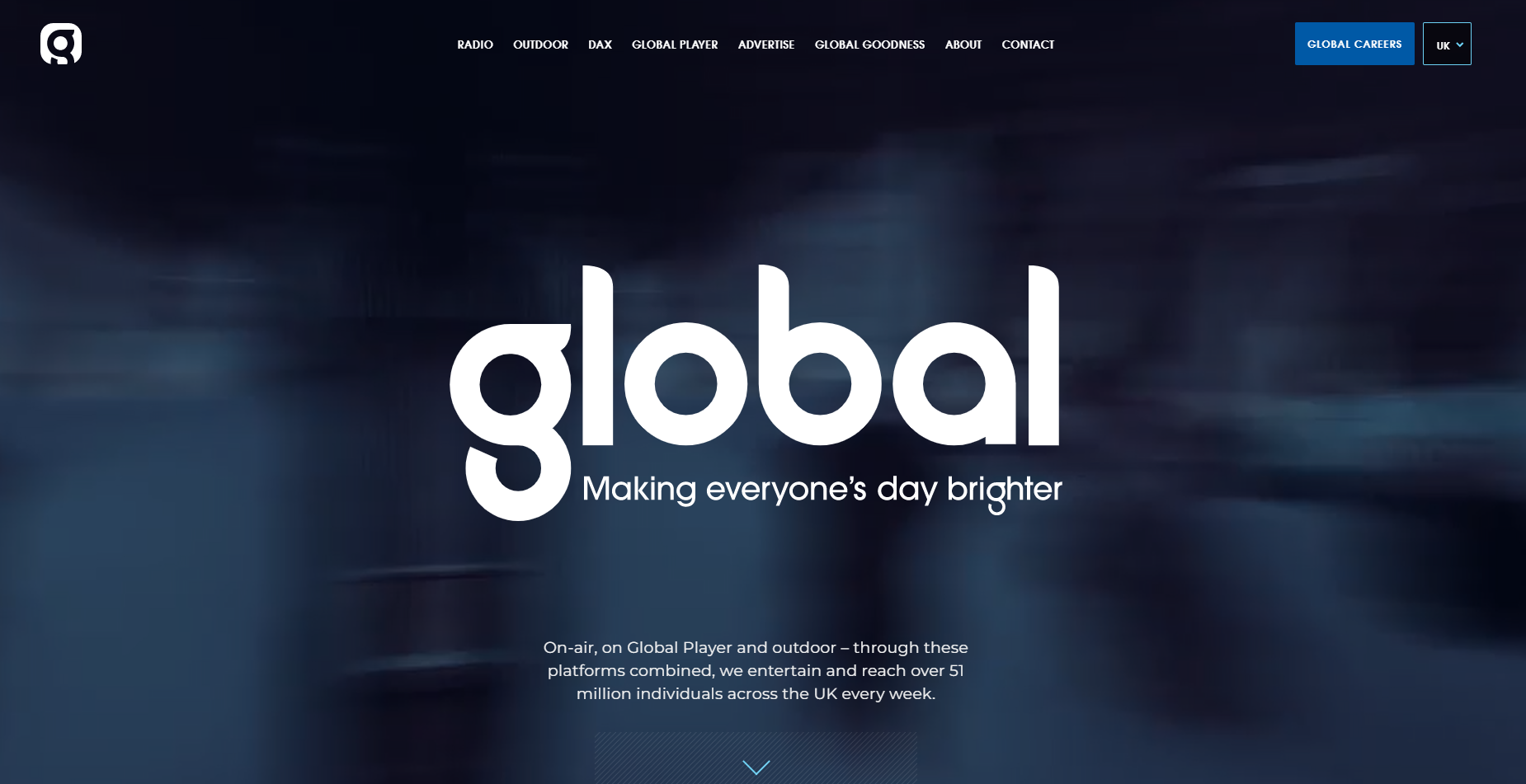 Global marketing agency homepage