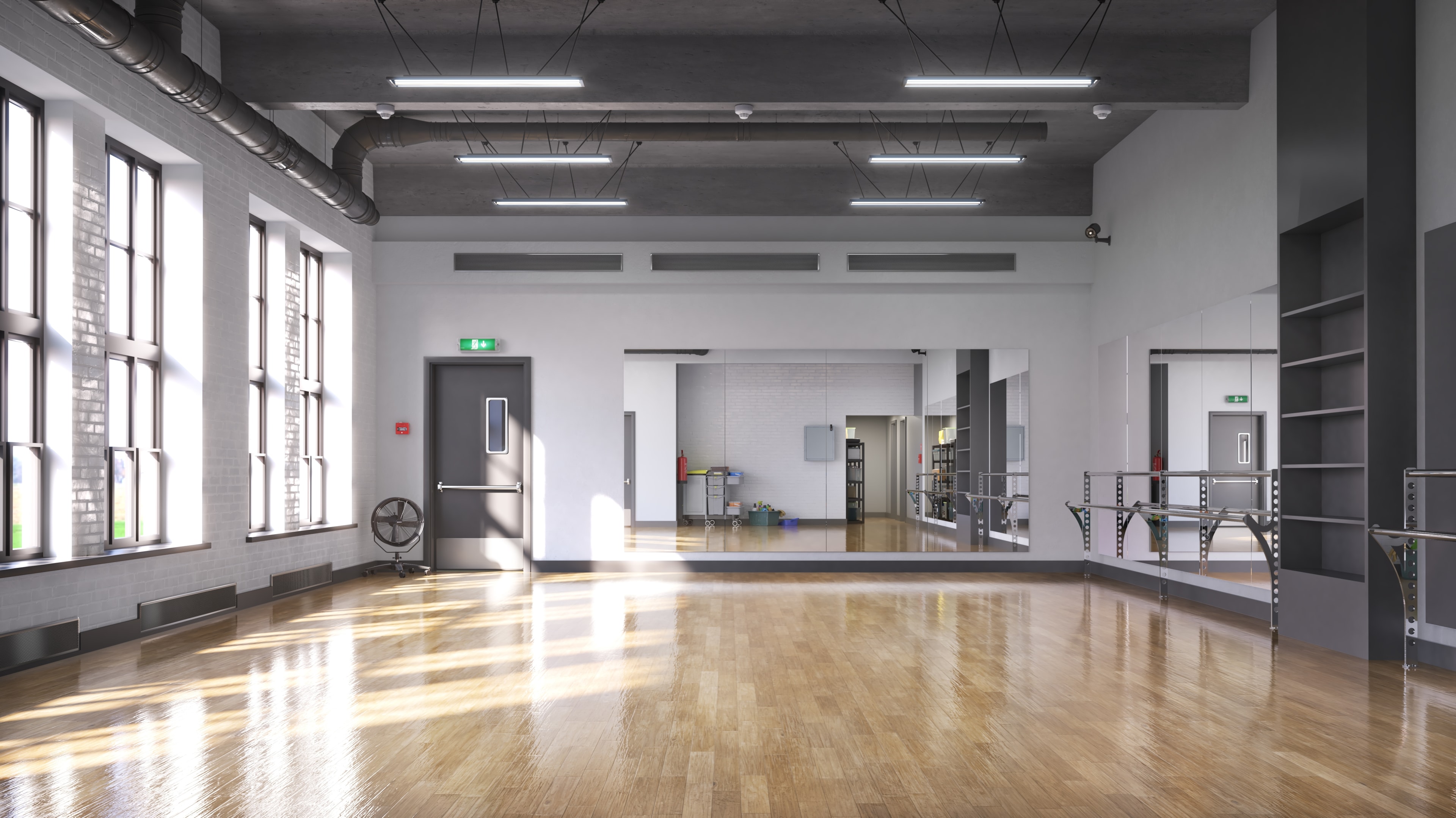 gym glass mirrors 