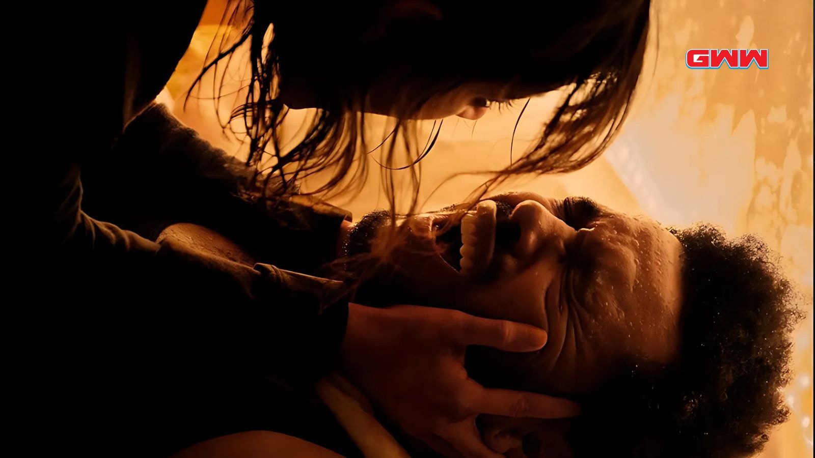 The Weeknd and Jenna Ortega as Anima in Hurry Up Tomorrow