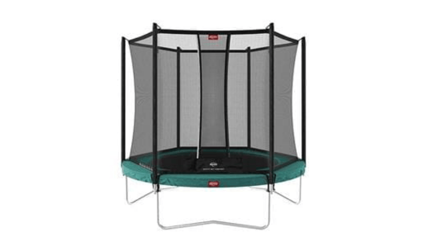 mała trampolina z siatką wewnętrzną