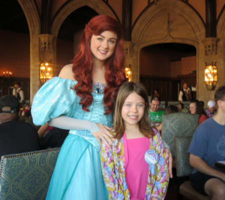 Ariel at Cinderella's Royal Table - Ariel at Disney World