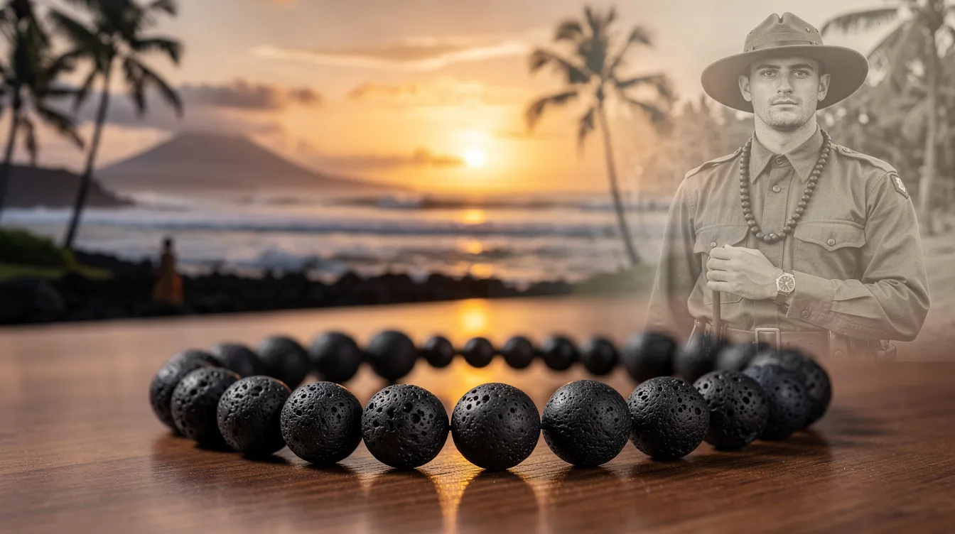 The image features an array of unique lava stone beads, showcasing their irregular surfaces and naturally formed voids. These grounding stones, often used in jewellery making, symbolize a deep connection to Mother Earth and are believed to carry emotional strength and resilience.
