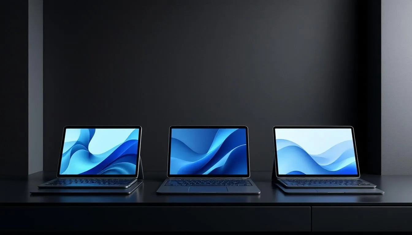 Vergleich von Hybrid-Tablets für Unternehmen mit verschiedenen Optionen.