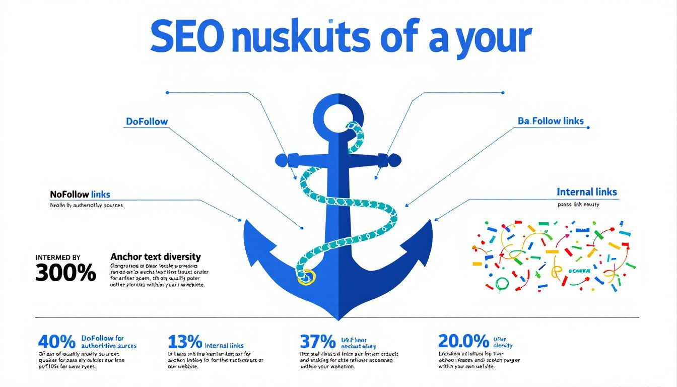 A diagram illustrating key elements of a backlink profile.