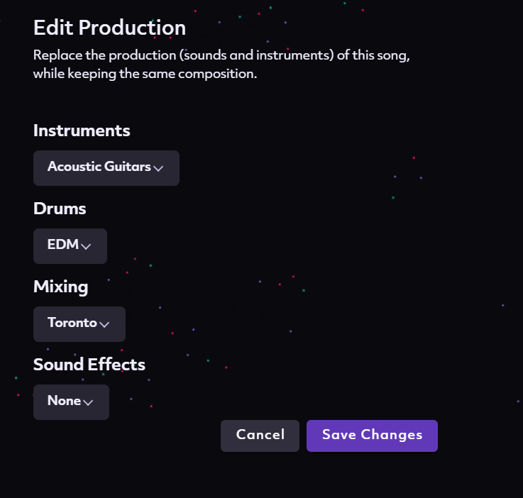 Boomy AI music customization