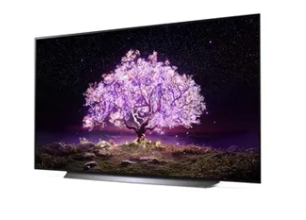 OLED TV 55 Inch C1 Series Cinema Screen Design 4K HDR WebOS Smart With ThinQ AI Pixel Dimming OLED55C1PVB-AMAG Black