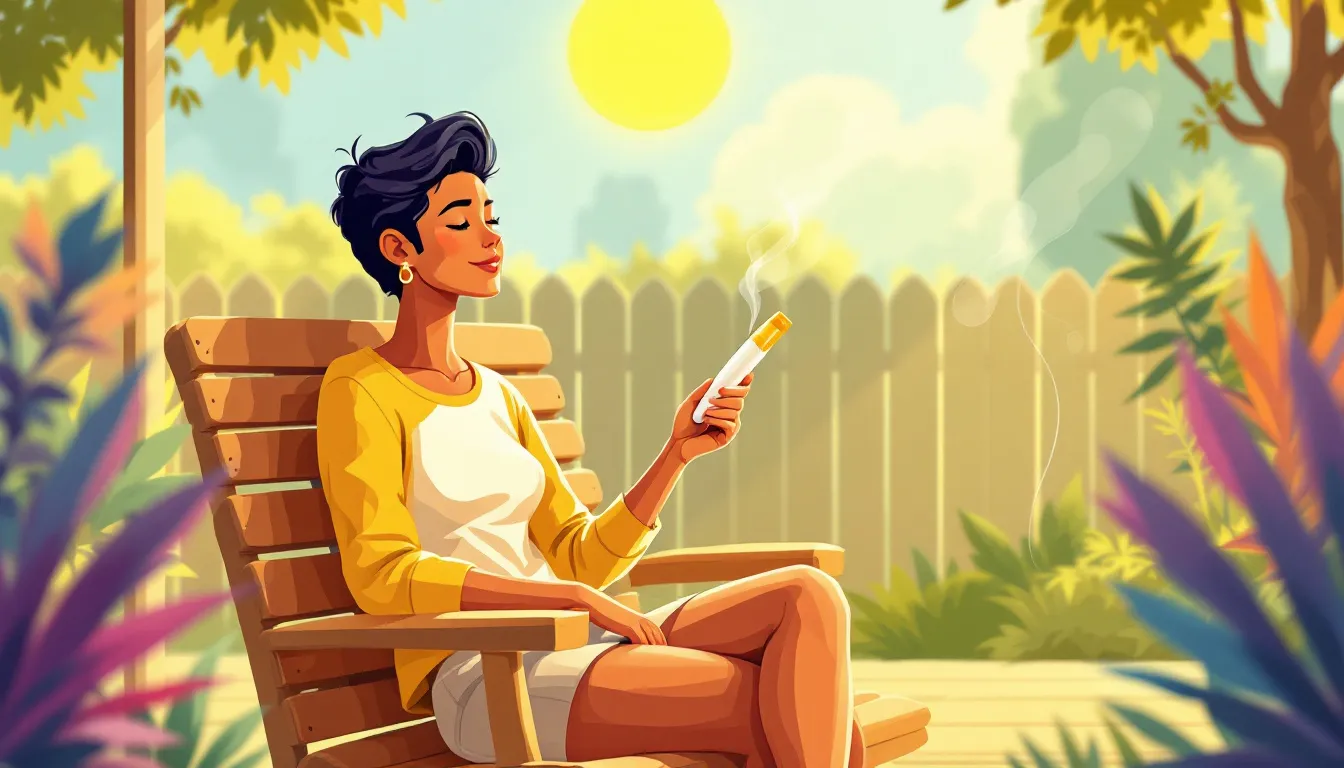 A person enjoying a flavorful infused pre roll in a relaxed setting.