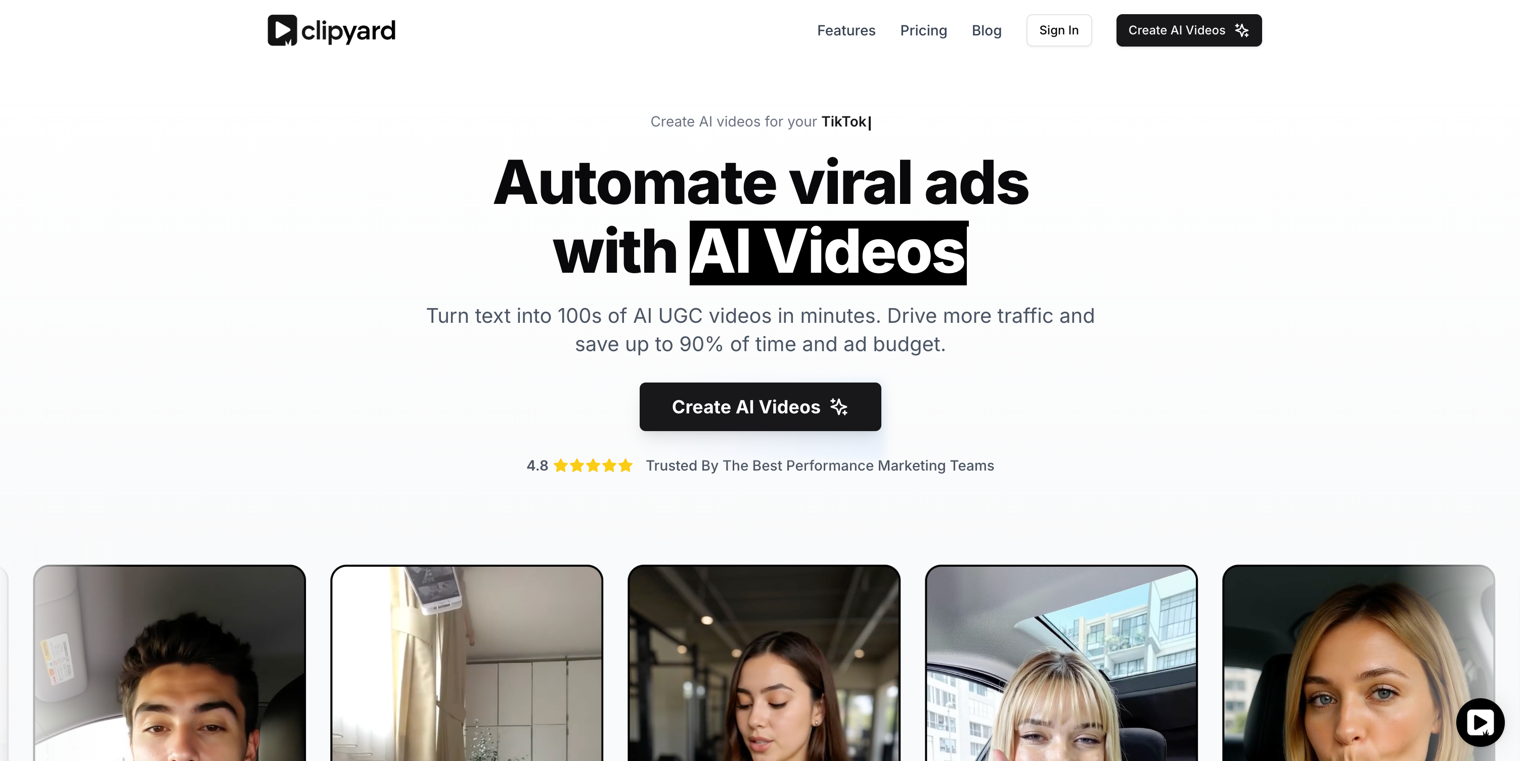 clipyard.ai landing page